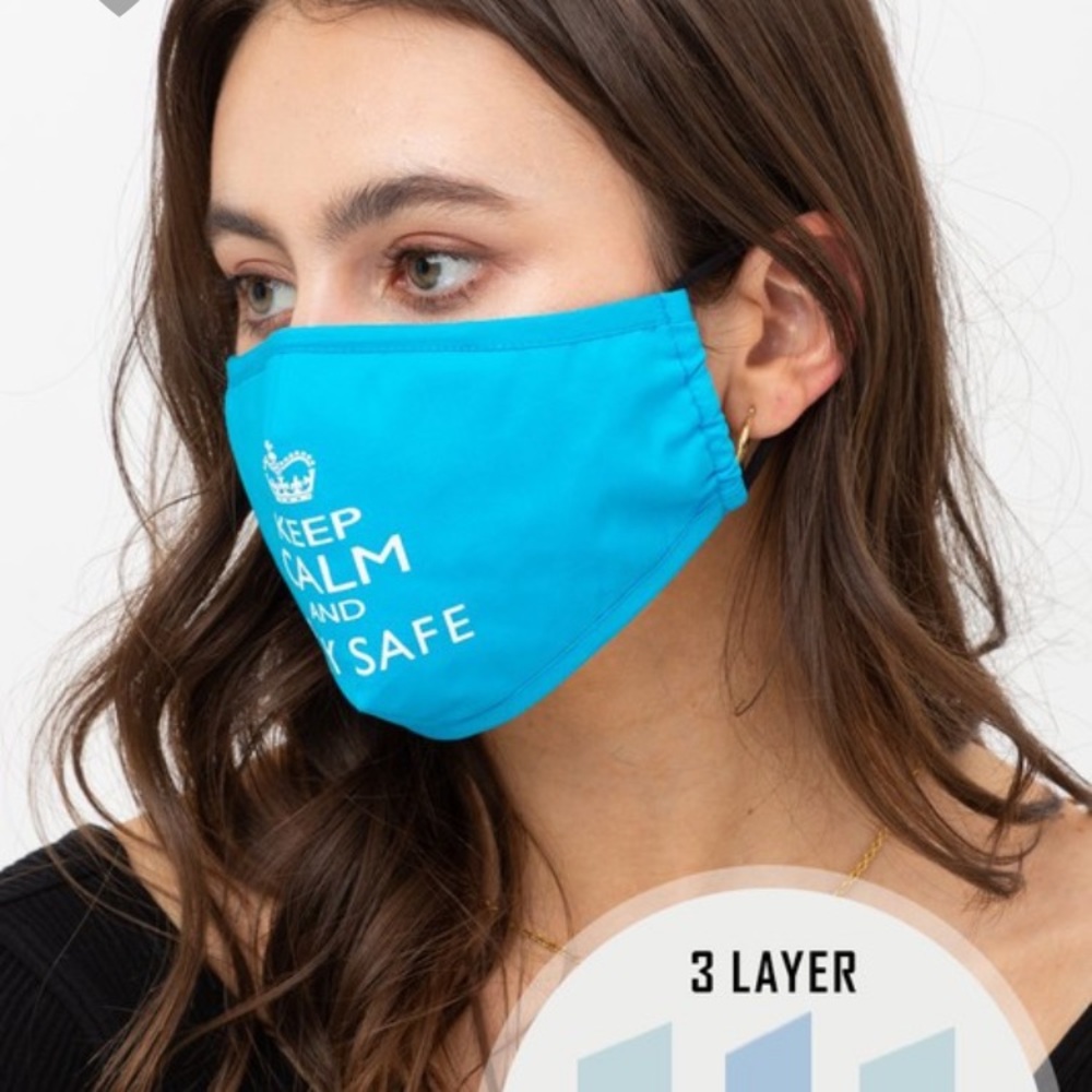 (3pc) Cotton Adjustable Washable Masks w/2 Filters